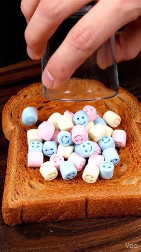 WAIT… These Cute Marshmallow Faces MELT Like This?! 😳🍬 So Satisfying It’s Addictive! #shorts