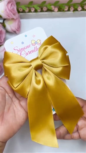 How to Make Bow with Ribbon step by step 🌸 | Cute Things to Make with Ribbon #shorts #ytshorts #diy