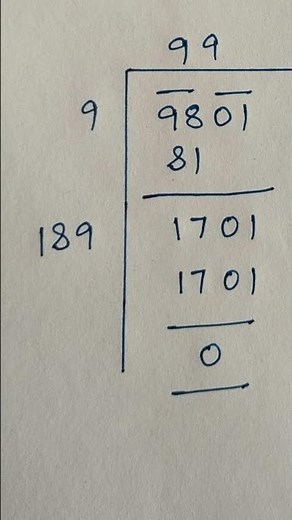 The long division trick, √x made simple