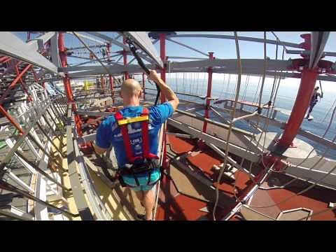 Norwegian Escape Cruise Ship Ropes Course GoPro