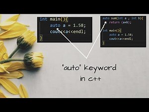 auto keyword in c++ || auto keyword || c++