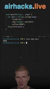 How to Parse the Second main() Argument? #java #shorts #coding #airhacks