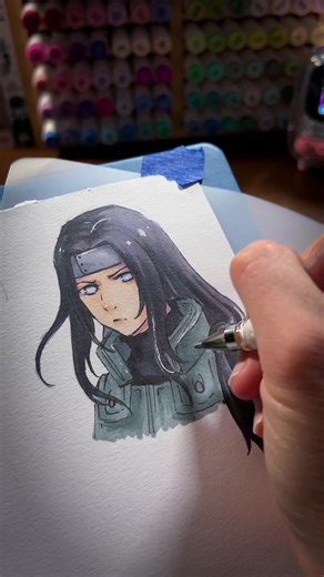 Dibujo de Neji de Naruto con un nuevo organizador