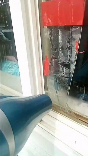 DIY - How to remove Broken Glass or House Window Professionally (safely first) #repair #asmr #shorts