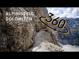 360° Video: Dolomiten - Alpinisteig - 360° Blick | 360° View | Strada degli Alpini