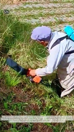 Old Lady Using New Technology Cutting Machine