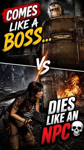 Comes like a boss… dies like an NPC 💀#tombraider #laracroft #gamingshorts #funnygaming