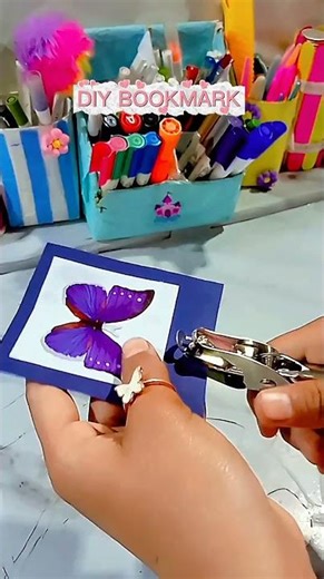 DIY Butterfly Bookmark 🦋✨ Cute & Easy Craft #diy #shorts #handmade