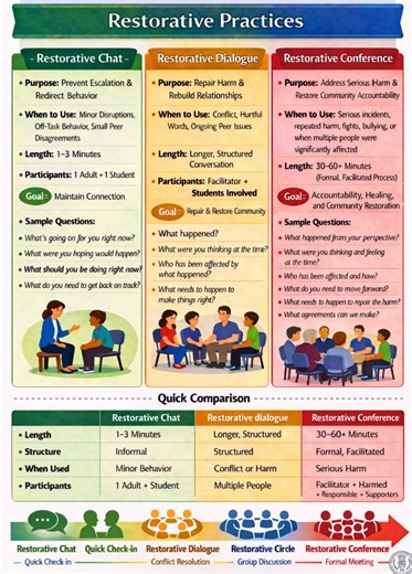 Restorative Practices: Understanding the Continuum of Conversations | 𝑳𝒊𝒛 𝑻𝒐𝒓𝒖𝒏𝒐 posted on the topic | LinkedIn