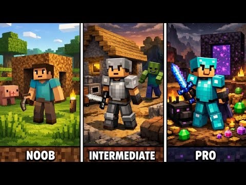 DAY1 to DAY 100 (noob to pro) survival Minecraft pocket edition 😁