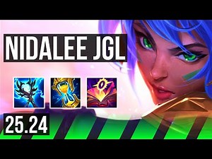 NIDALEE vs HECARIM (JGL) | Good KDA: 24/1/9, First Strike, 42K damage | NA Master | 25.24