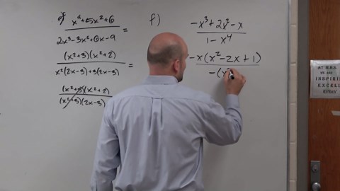How to simplify a rational expression with exponents to higher powers