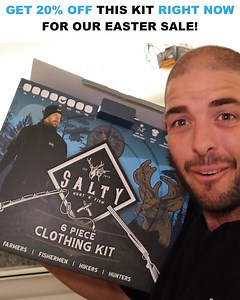29K views |  20% OFF HUNT 'N' FISH PACKS! Our Biggest Sale EVER is now LIVE! AND WINTER IS COMING.. 略 Get your hands on our 6 piece winter clothing kit! Designed in Australia and keeping you, the outdoor enthusiast warm in the wild this winter! ⛰️ Stock is limited so grab a kit now 20% off! ⏳ Shop here --> https://saltycaptain.com.au/collections/hunt-fish-6-piece-winter-clothing-kits | Saltycaptain.co | Facebook