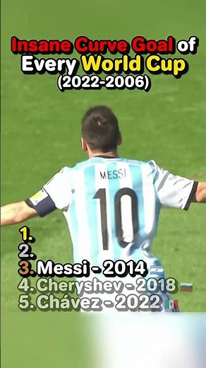 The Best Curve Goal From EVERY World Cup🧠📐