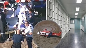 Prison inmate flown to hospital after stabbing