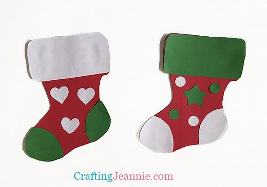 Christmas Stocking Craft (Free Printable Template) - Crafting Jeannie