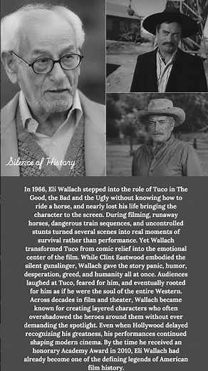 Eli Wallach, one of the defining legends of American film history.