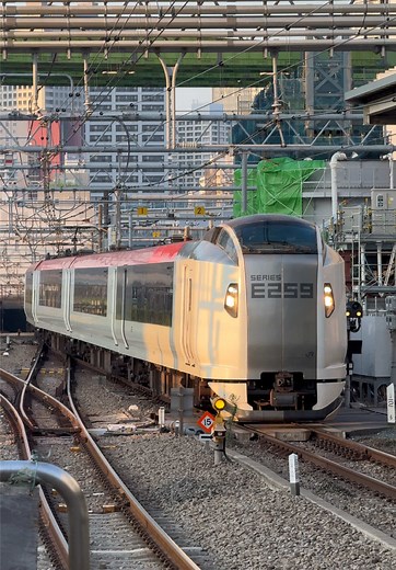 特急成田エクスプレスE259系が品川駅に到着