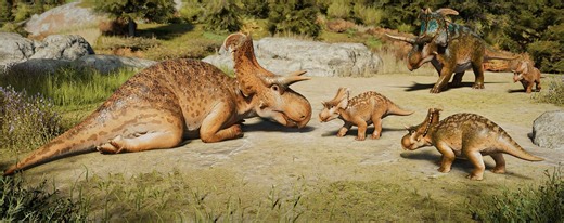 Jurassic World Evolution 3's first new species revealed as the Lokiceratops | TheSixthAxis