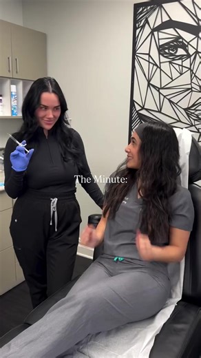 The “Minute” in question: ☕️🏃‍♀️💉 #njaesthetics #injectables #lipfiller #botox #funnyreelsvideo