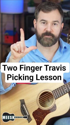 Easy Two Finger Travis Picking A7 #guitar #howto #lesson #travis #acoustic