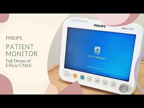 Efficia CM10 PHILIPS Patient Monitor Ful demo | How to shut down | How to use | Portable | Alarms |