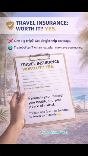 Travel Insurance: Trip Plan or Annual Plan? ✈️🌎 If you travel once a year — or five times a year — insurance isn’t extra… it’s smart. ✨ Single-Trip Insurance Best for: • One big vacation • Cruises • International travel • Expensive prepaid packages Covers cancellations, medical emergencies abroad, delays, lost luggage & more — for that specific trip. ☆Annual (Multi-Trip) Insurance Best for: • Frequent flyers • Business travelers • Multiple weekend getaways • Families taking several trips a year