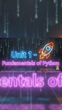 Python Programming Unit 1: Poora Overview in 60 Secs! 🚀 #python #shorts