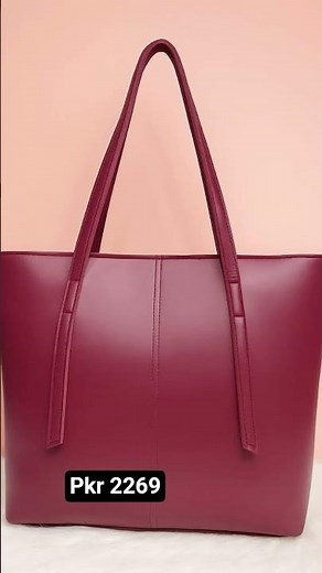 Women's Brown Leather Tote Bag with Zipper Pocket