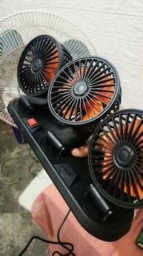 3-head USB car fan