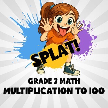 Multiplication to 100 SPLAT! Math Game - No Prep Grade 3 Review