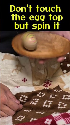 手を触れずに独楽を回してください #江戸独楽