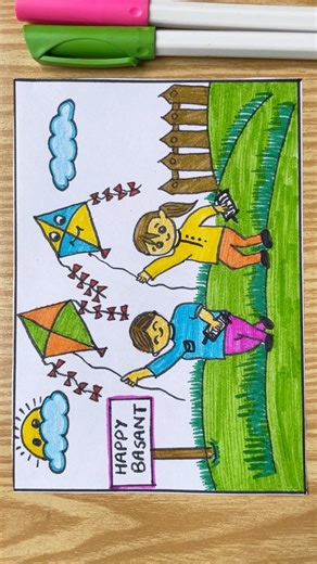 #basant #festival #kite #kiteflying #kitefestival #drawing #art #shorts