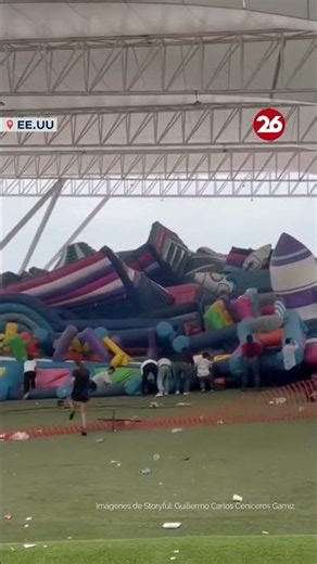 🚨 EL VIENTO LEVANTÓ UN CASTILLO INFLABLE CON NIÑOS ADENTRO