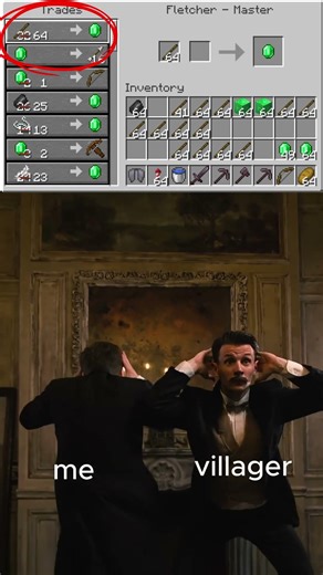 when villager tread with me #minecraft #shorts #memes