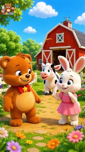 Learn fun rhyme with Dudu Bear! 🐻🐰 E-I-E-I-O Song