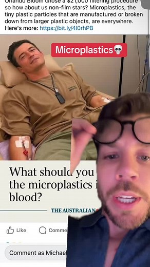 Dr Michael MBChB FRACGP MSc on Instagram: "Orlando Bloom paid thousands for a “microplastic detox” where his blood was filtered through plastic tubing, using plastic cannulas, into a plastic machine… to remove microplastics. You couldn’t script this better if you tried. The wellness industry has officially eaten itself. #detoxdebunked #biohackfail #wellnesswars #holistichealth #sciencevspseudoscience"