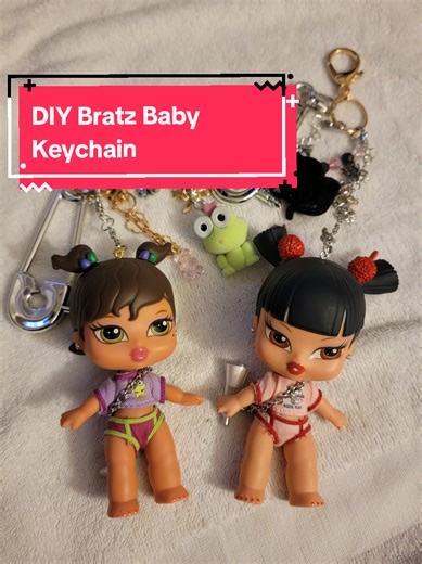 Here is my attempt at DIY Bratz Baby Keychains! I had a fun time making these for my friends for Christmas. looking forward to do more crafts 🪡🧵 #fyp #bratz #keychain #charms #craft