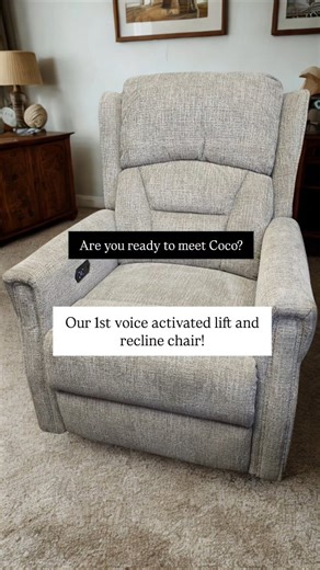 Meet Coco, our very first voice-activated Lift & Recline chair, and she’s already stealing the spotlight! 🛋️ Coco can tilt, lift, recline and respond to simple voice commands… she’ll even answer a wee question like “How are you?” with a cheerful “Never better!” 😅 (And don’t worry, you can still use the buttons if you prefer!) If you’d like to try out our newest arrival, Coco is in the shop now. Pop in for a demo or DM Robert for more details. #HoodAndCo #FurnitureShopNI #HomeInteriorsNI #Lifta