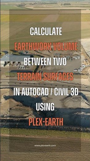 Cut & Fill Volume Between Two Terrains in CAD #earthwork #plexearth #shorts