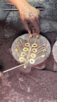 🔥 Brass Powder to Key! 🔑Melting brass in fire and crafting it into a useful key. ⚒️