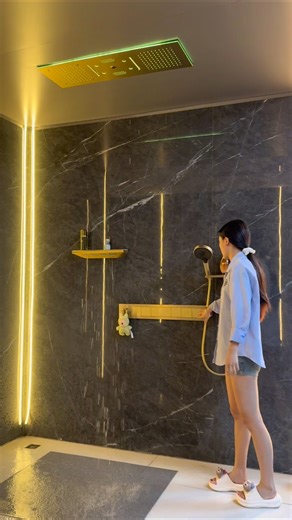 Smart Modern Bathroom With Smart LED Lights #bathroomdesign #shower