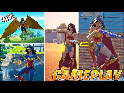 *NEW* Wonder Woman Skin Bundle (Both Styles) Item Shop & Gameplay! Fortnite