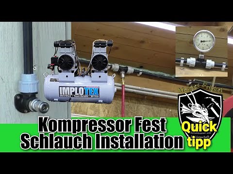 Kompressor fest Schlauch Installation