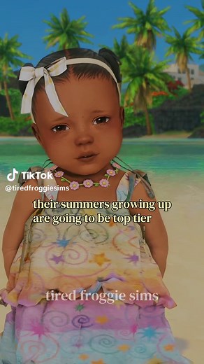 I’m so excited for them to grow up (eventually, I’m not ready yet). A BIG thank you to @Gemmorah for their outfits, they’re the perfect blend of summer and nostalgia I’ve been dreaming of 🥹 #sims4 #ts4 #thesims4gameplay #thesims4 #simstok