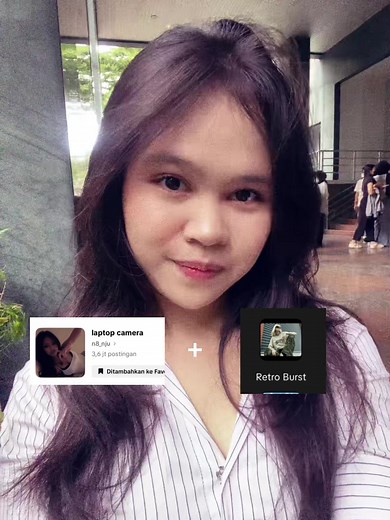 filter combo retro burst and laptop camera #trend #edit #tutorial #filtertiktok #2016