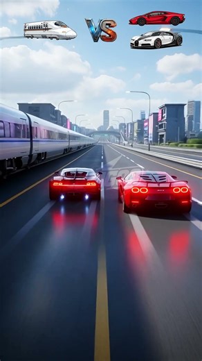 Bullet Train vs 2 Supercar #shorts #bullettrain #supercars