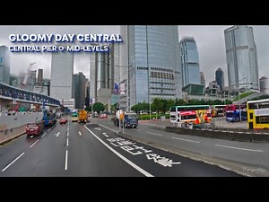 【4K】Feel gloomy day Central and Mid-levels Hong Kong on double-decker bus | Citybus route 12