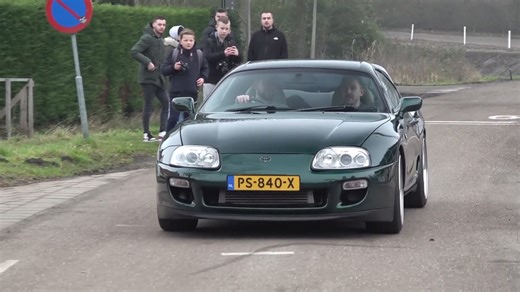 Toyota Supra Hard Accelerates on Public Road