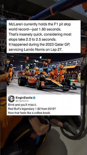 F1 Pit Stop World Record Held by McLaren #automobile #cartok #f1 #mclaren